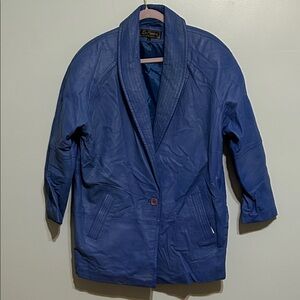 Vintage La Covina Elegant Blue Leather Women's Jacket